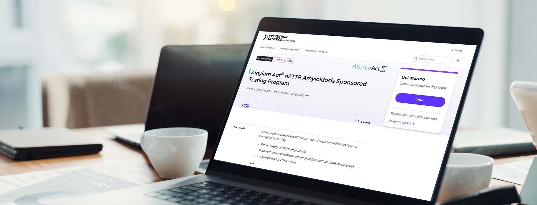 Genetic testing to confirm hATTR